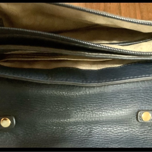 Navy Michael Kors purse 8” w x 6.5” h small crossbody - Picture 3 of 6
